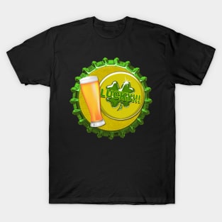 St. Patrick's Day Beer Lucky Magnet and Sticker by Cherie(c)2022 T-Shirt